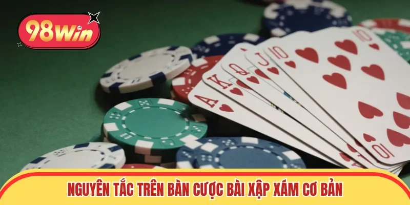 Nguyên tắc trên bàn cược bài xập xám cơ bản